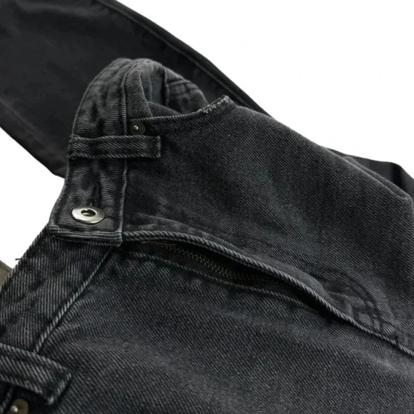 Princess Polly Zaiden Straight Leg Jeans Washed Black Denim US Size 6 - Picture 7 of 11